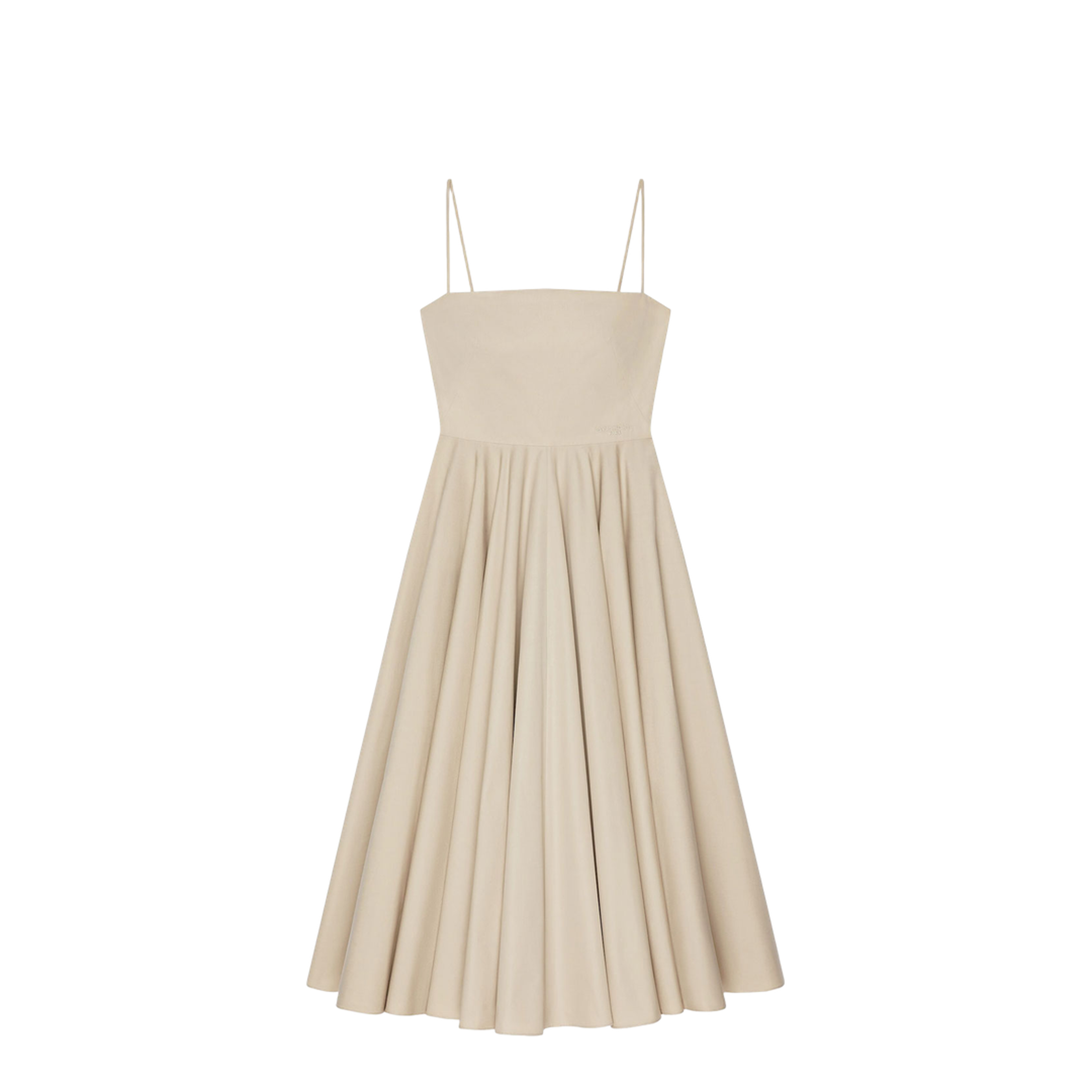 Sliced Long Dress in Poplin - Image 1