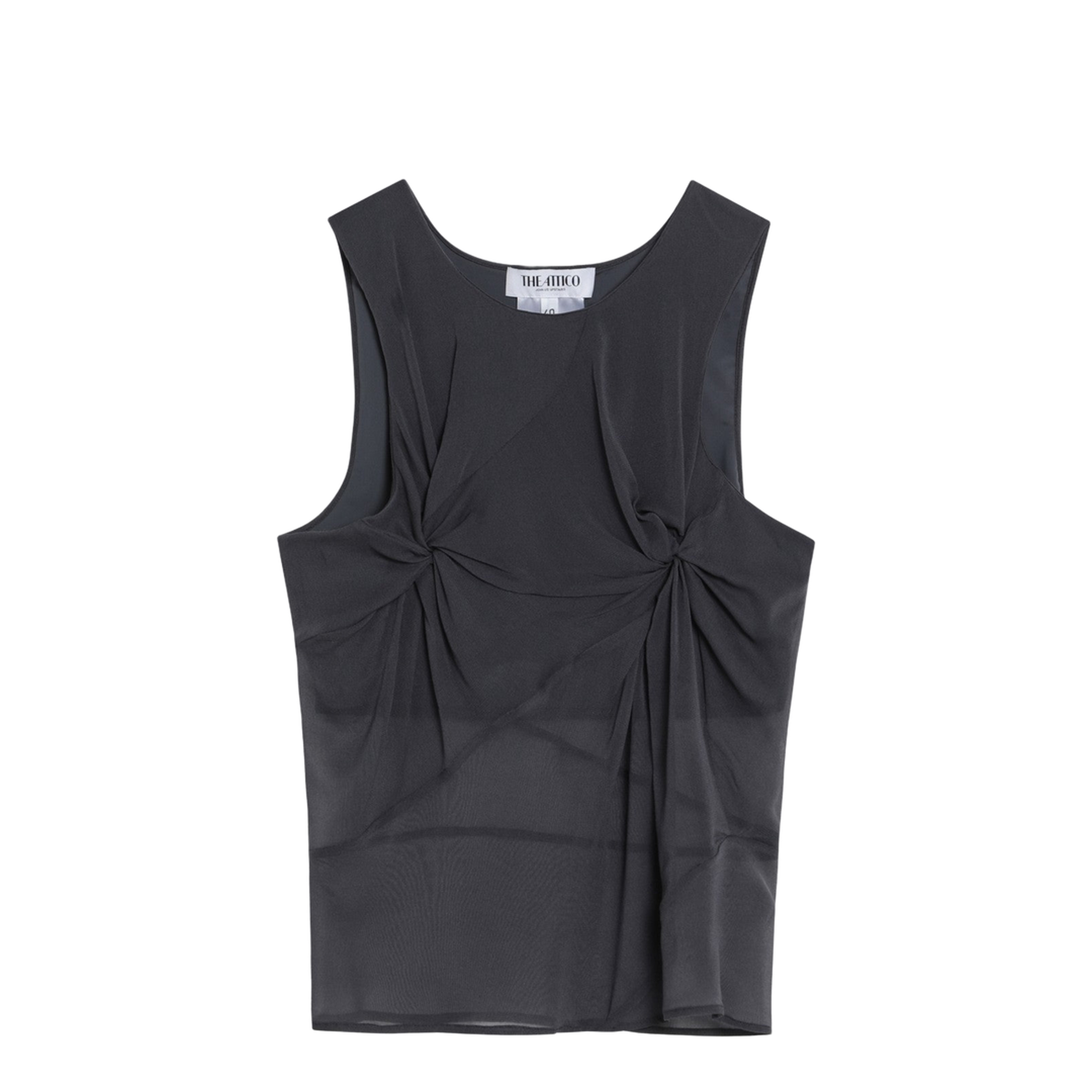 Gray Silk Tank Top - Image 1
