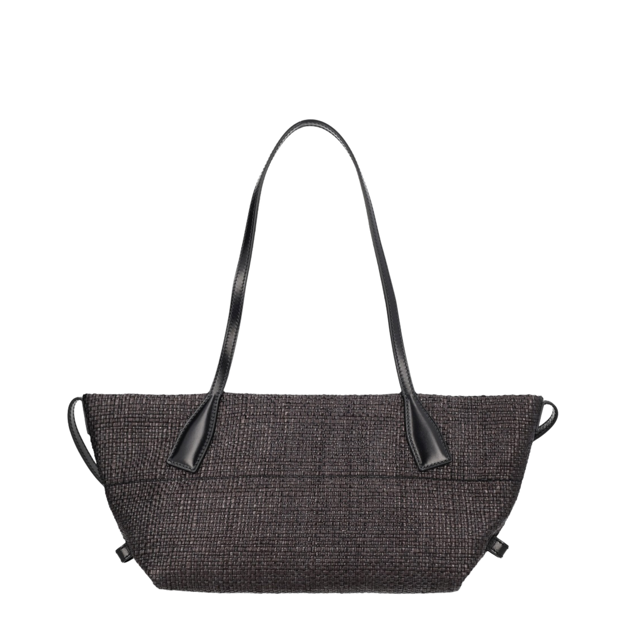 Small Track Tote Bag Raffia Black - Image 2