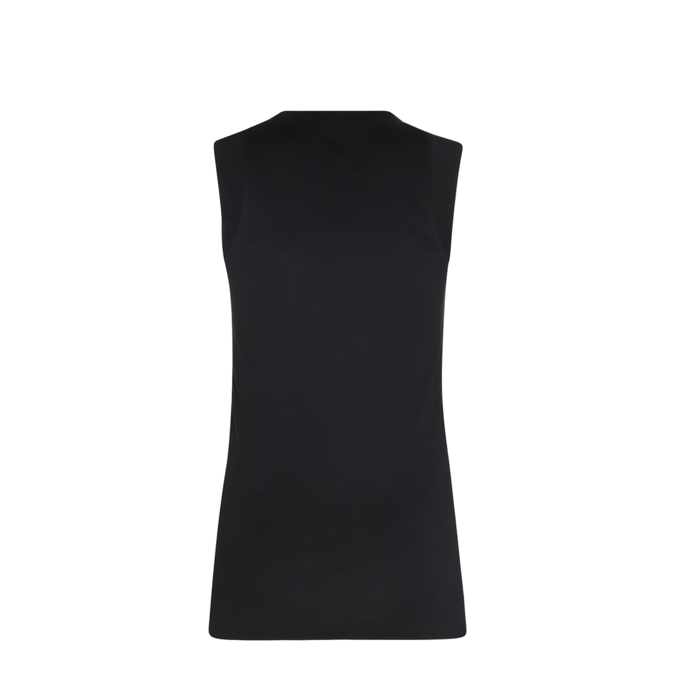 Black Cotton Blend Tank Top - Image 1