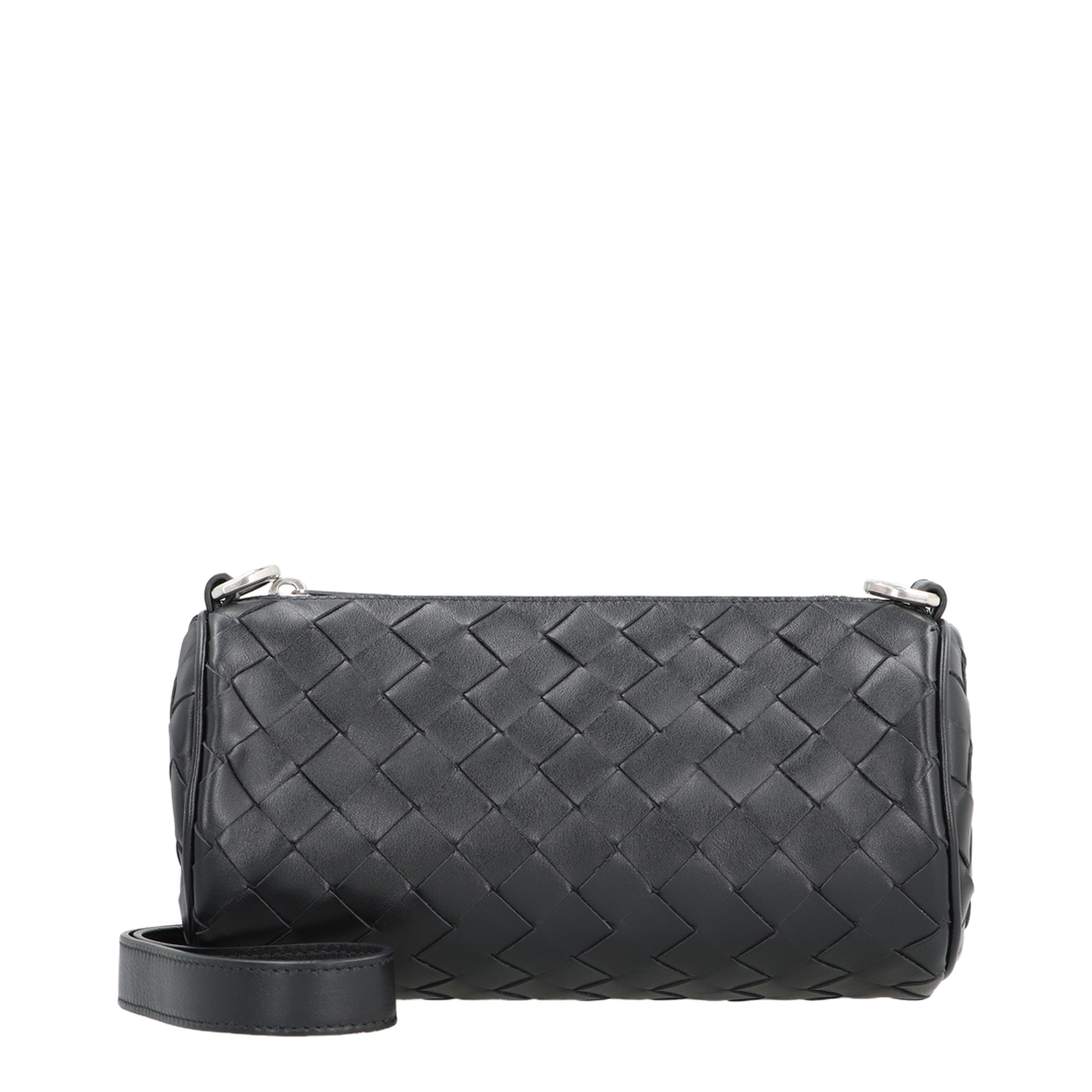 Barrel Mini Leather Crossbody Bags - Black - Image 3