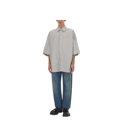 Striped Overshirt with Embroidery - Image 2