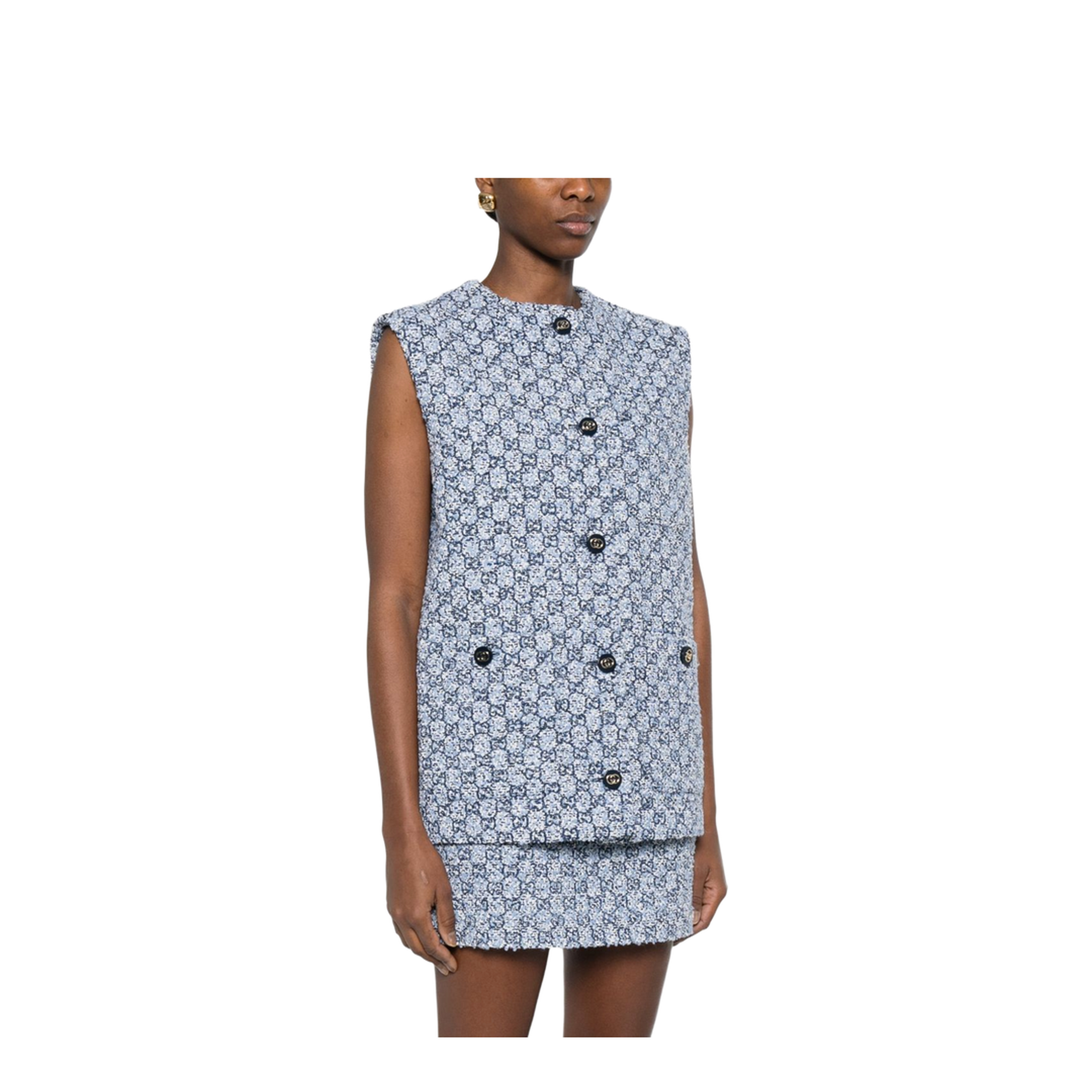 Multicolor Tweed Gilet - Image 5
