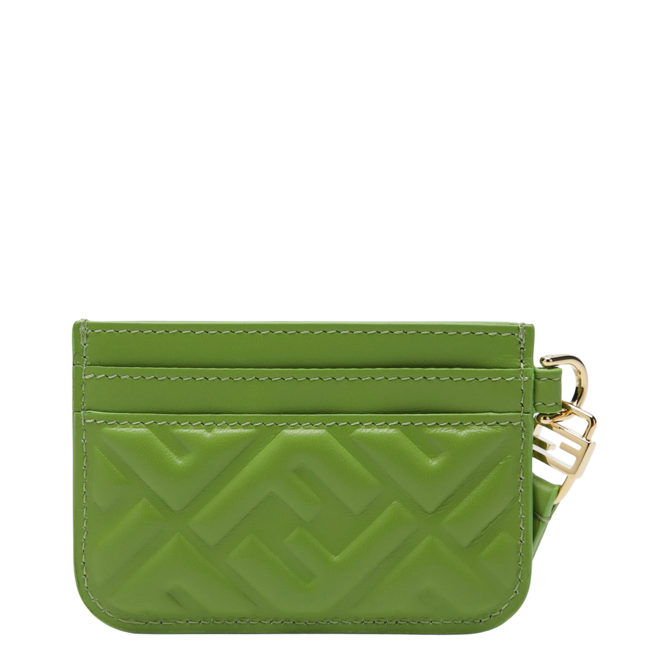 Baguette Card Case Forest Green Nappa Leather - Image 2
