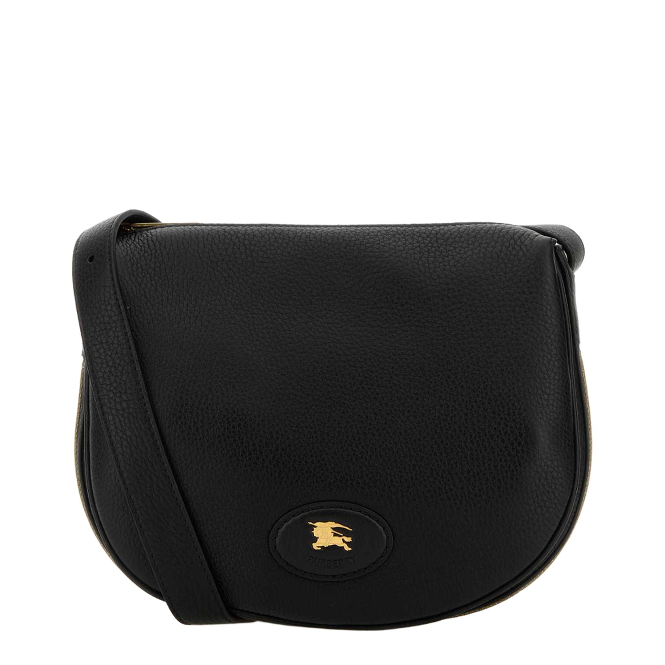 Tavistock Medium Hammered Leather Crossbody - Black - Image 1