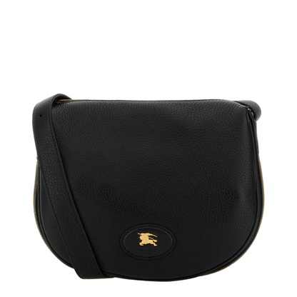 Tavistock Medium Hammered Leather Crossbody - Black - Image 1