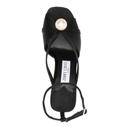 Embellished Satin Sandals - Image 4