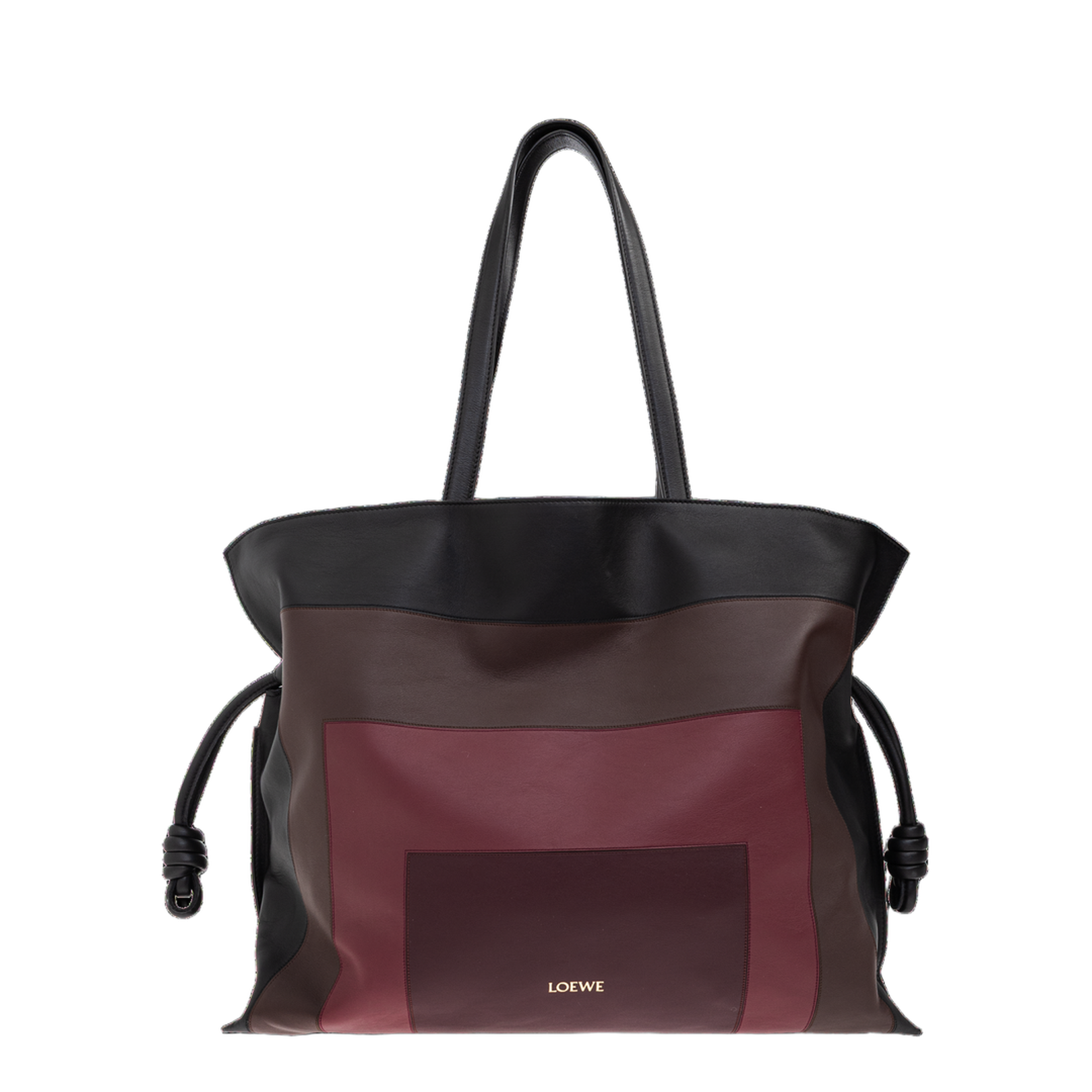 Flamenco XL Shopper Bag Black Burgundy - Image 1