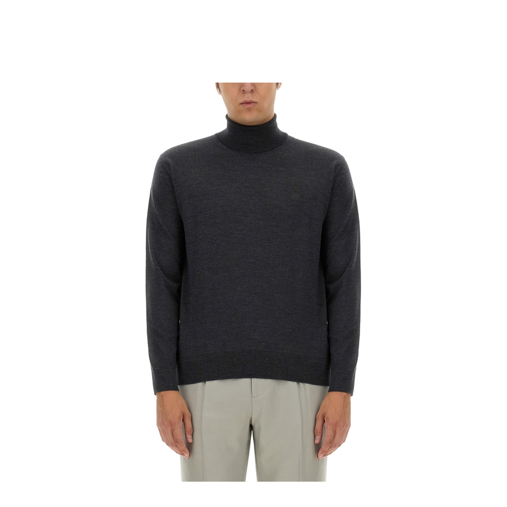 Turtleneck Embroidery Grey - Image 5
