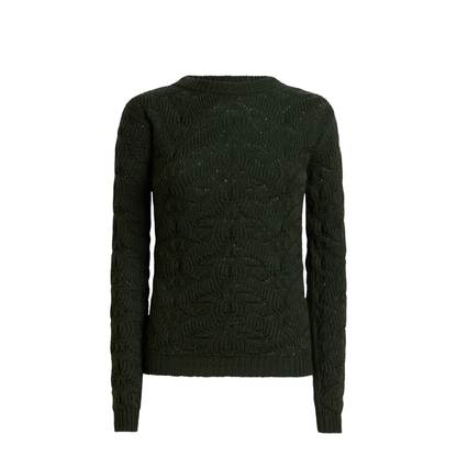Wool-Blend Sweater with Paisley Detailing - Image 1