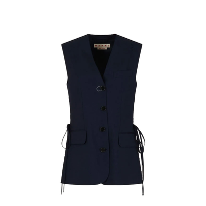 Wool Waistcoat with Side Slits - Image 1