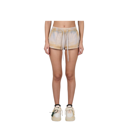 Tie Dye Cotton Shorts Beige Ice-Colored - Image 3