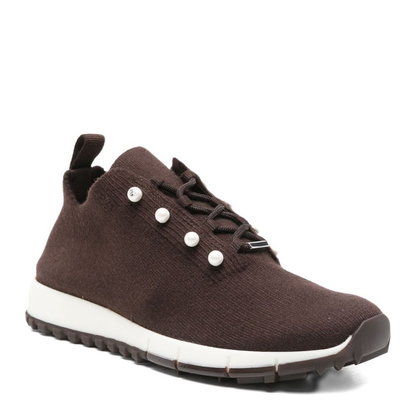 Chocolate Cashmere Melange Knit Trainers - Image 2