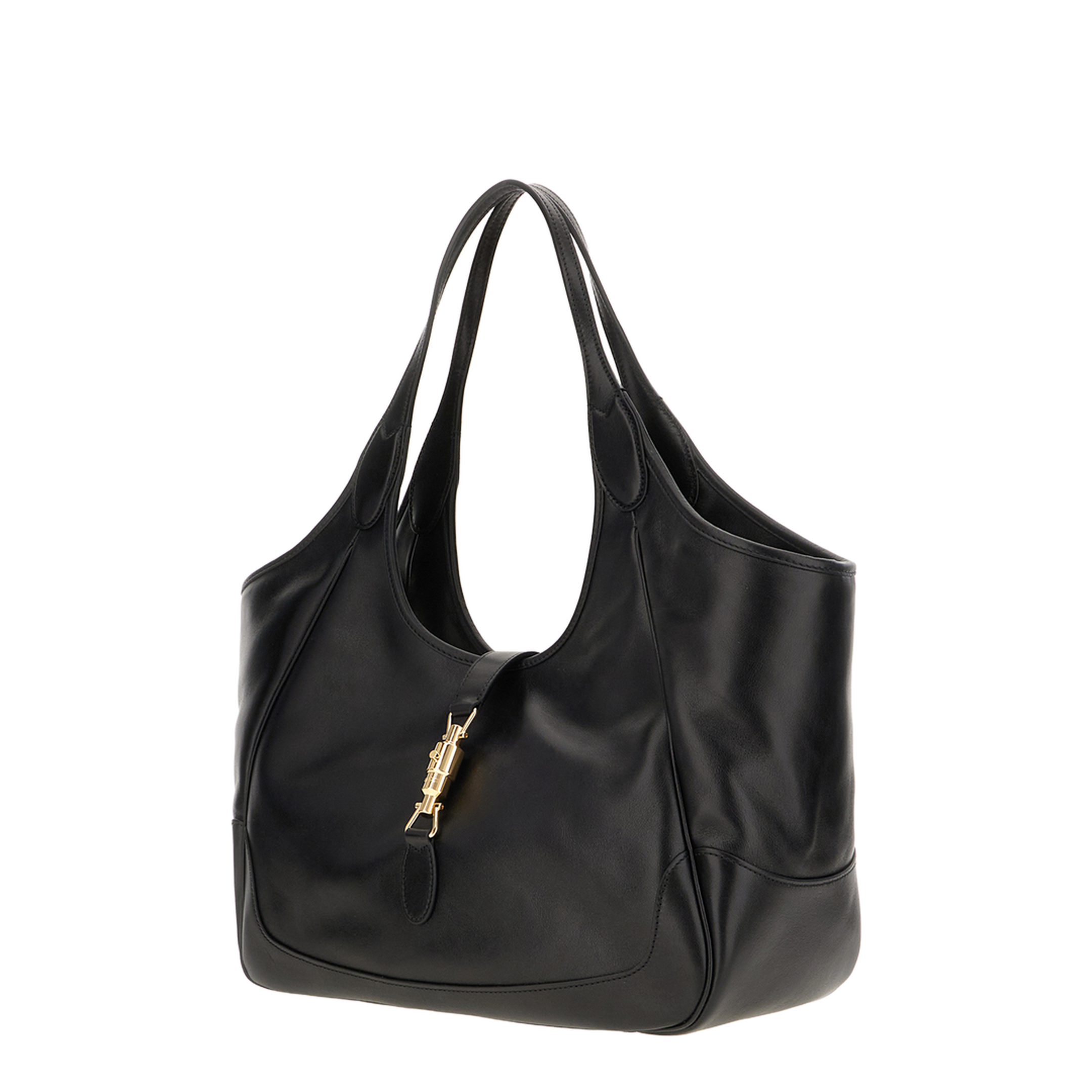 Mercato Medium Soft Leather Tote - Black - Image 2