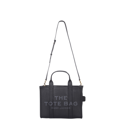 Medium Tote Bag In Black Leather - Image 7