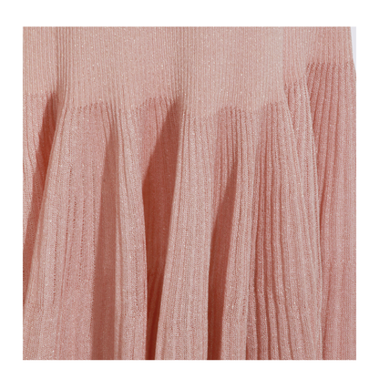 Luna Pleated Frill Skirt - Dusty Pink - Image 6