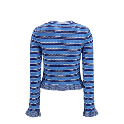 Striped Cotton Cardigan - Image 2