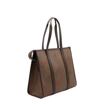 Arnica Paisley Jacquard Tote Bag - Brown - Image 3