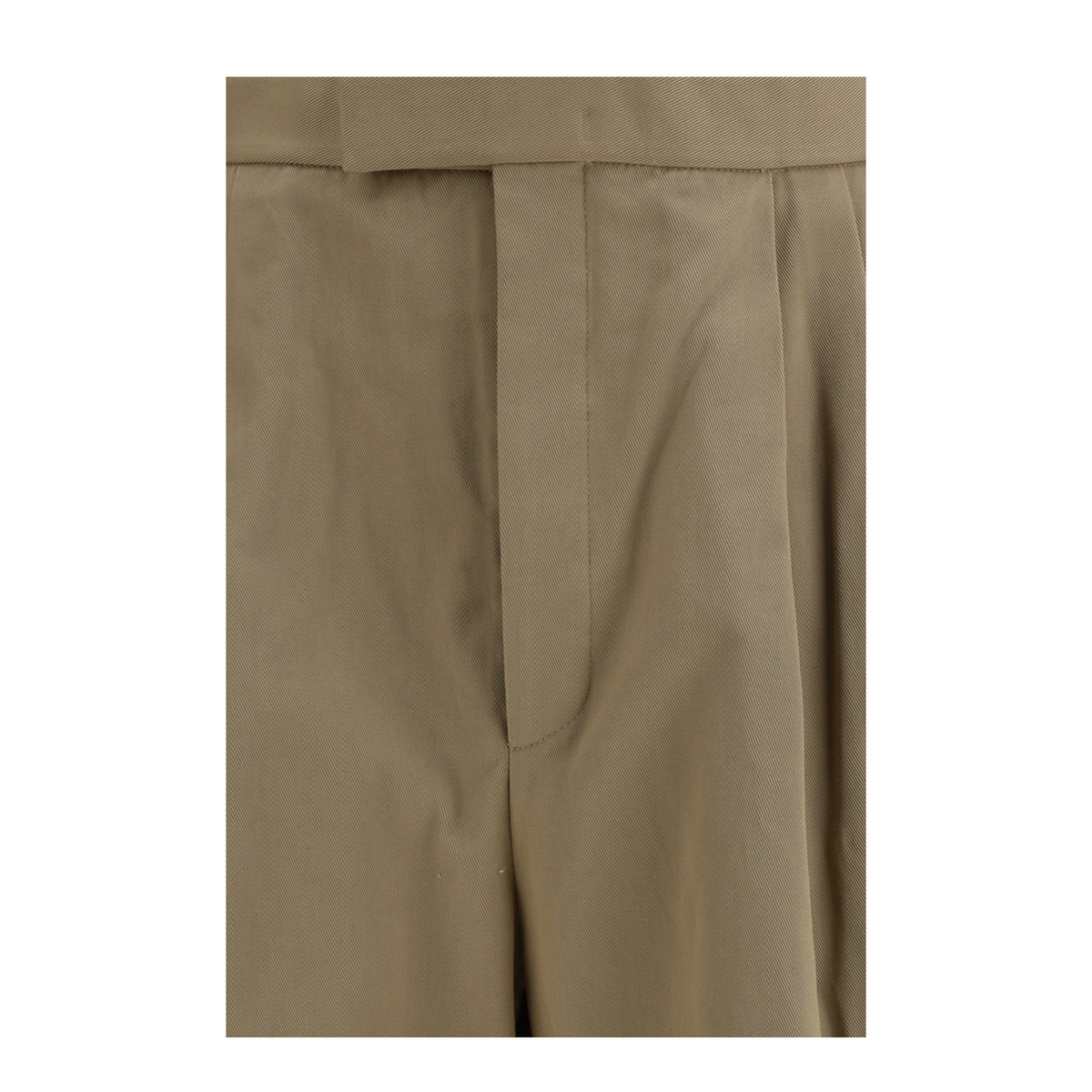 Cotton Gabardine Pants With Double Pleats - Image 3