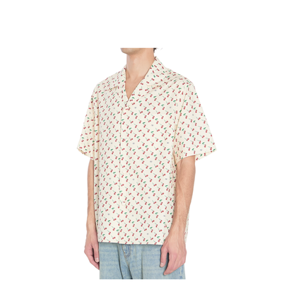 Cotton Poplin Bowling Shirt With Cherryfic Print - Image 2