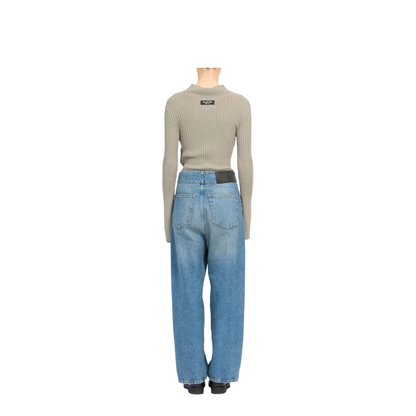 Straight Leg Cotton Denim Jeans - Image 5