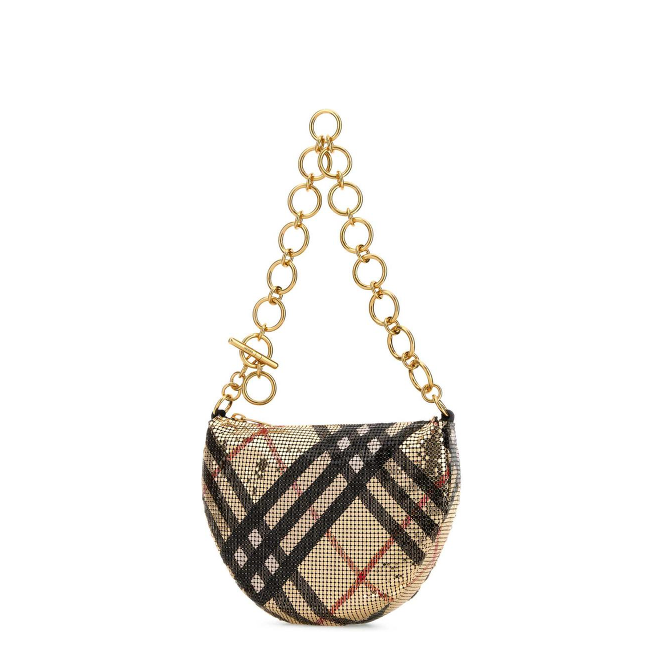 Printed Metal Knit Shoulder Bag - Image 2