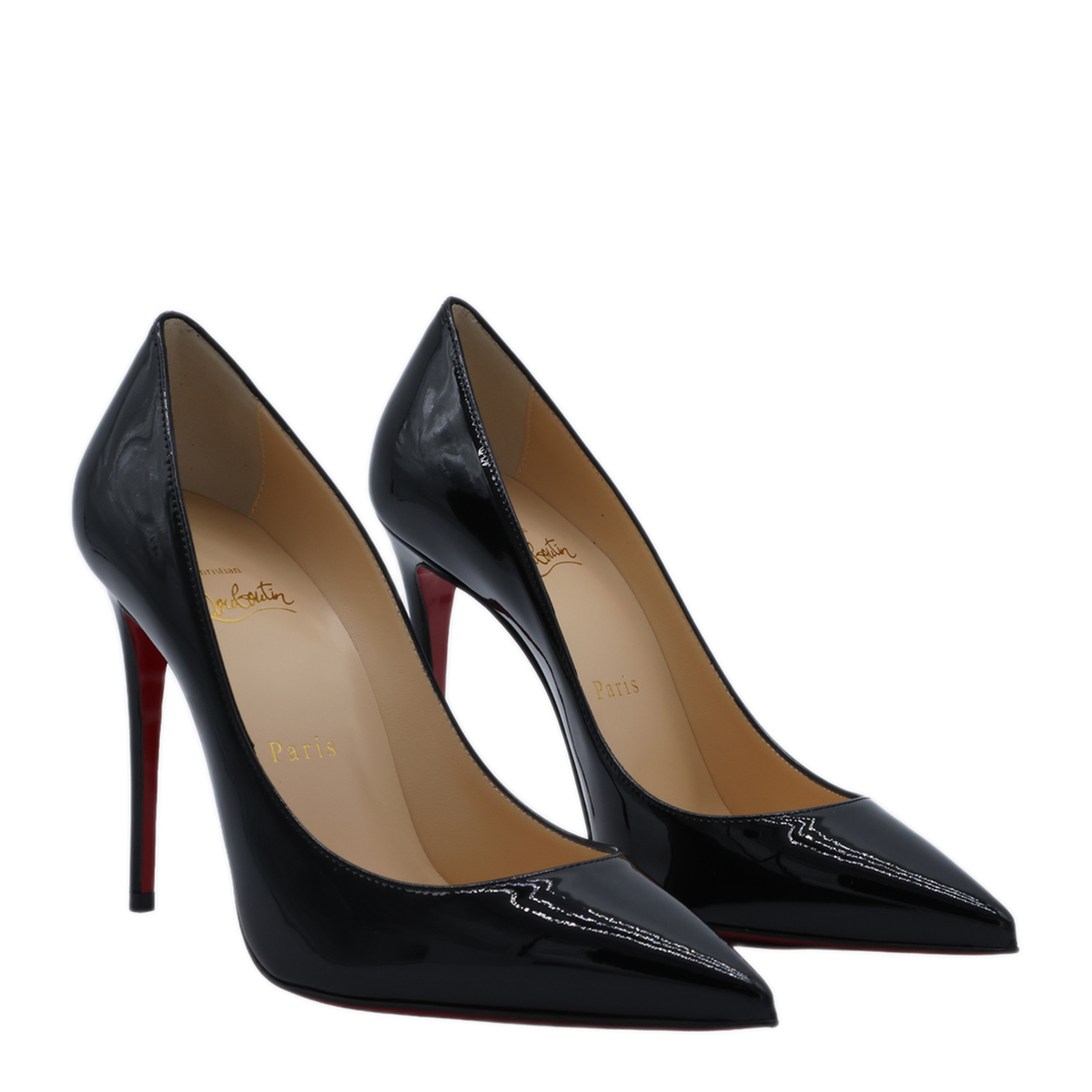 Black Patent-Leather Stiletto Pumps - Image 4