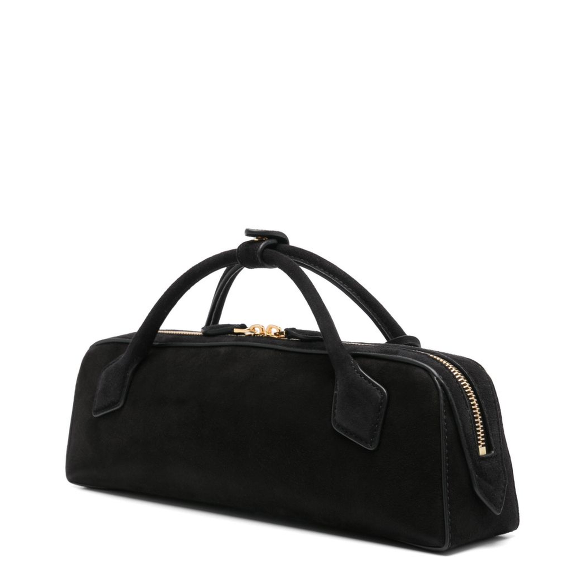 Le Teckel One Size Suede Leather Clutch - Noir - Image 3