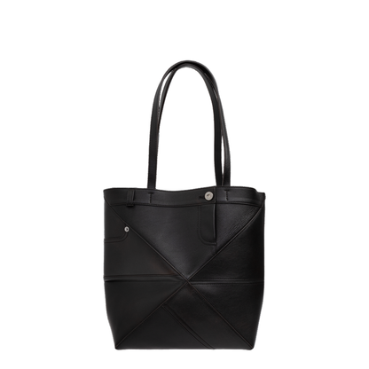 Puzzle Medium Shiny Calfskin Tote - Vintage Brown - Image 1