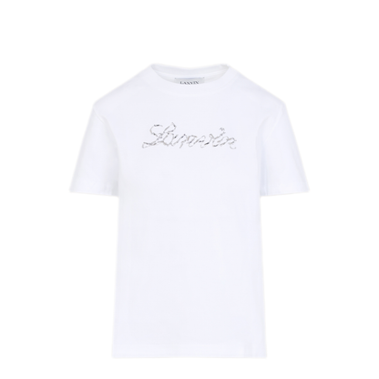 Embroidered Script Logo T-shirt - Image 3