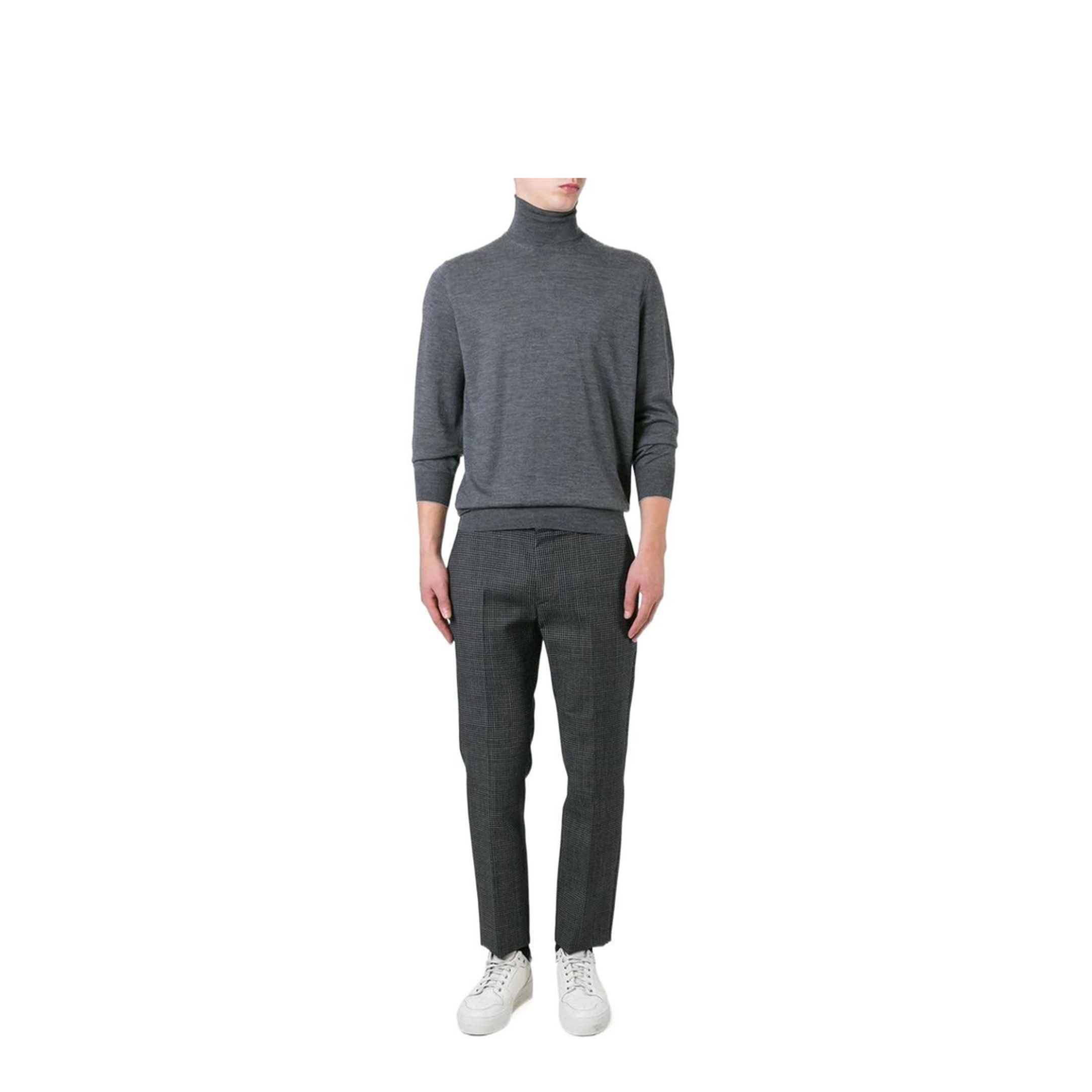 Wool Turtle-Neck Sweater - Grey - Image 3