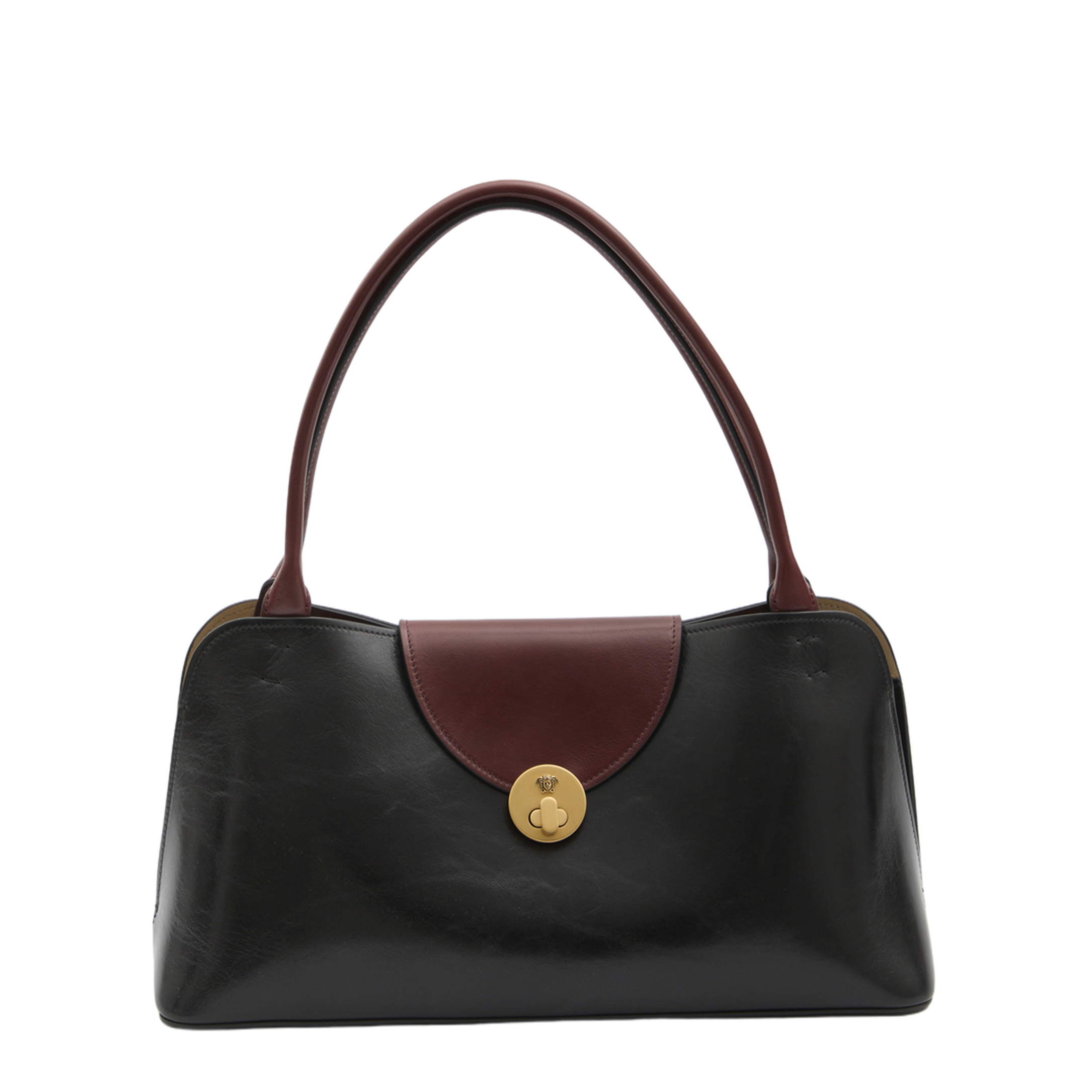Vivian Medium Calf Leather Shoulder Bag - Aj Black Rosewood - Image 1