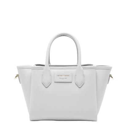 Small Shopper Bag With Palmellato Finish Small Polyurethane Tote Bag - Grigio chiaro - Image 1