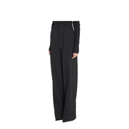 Bi-stretch Wool Trousers in Black - Image 2