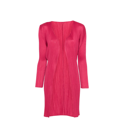 Pleated Cardigan In Pink - Image 1