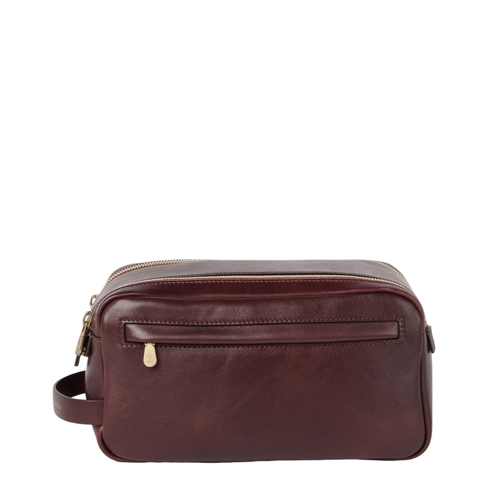 Beauty Case with Double Zipper in Burgundy - Image 1