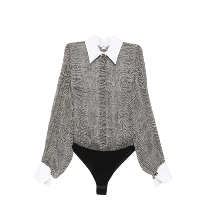 Silk Shirt Bodysuit - Image 1