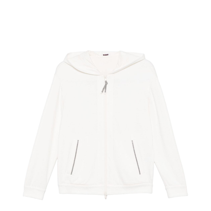 Cotton and Silk Blend Hoodie - Image 1