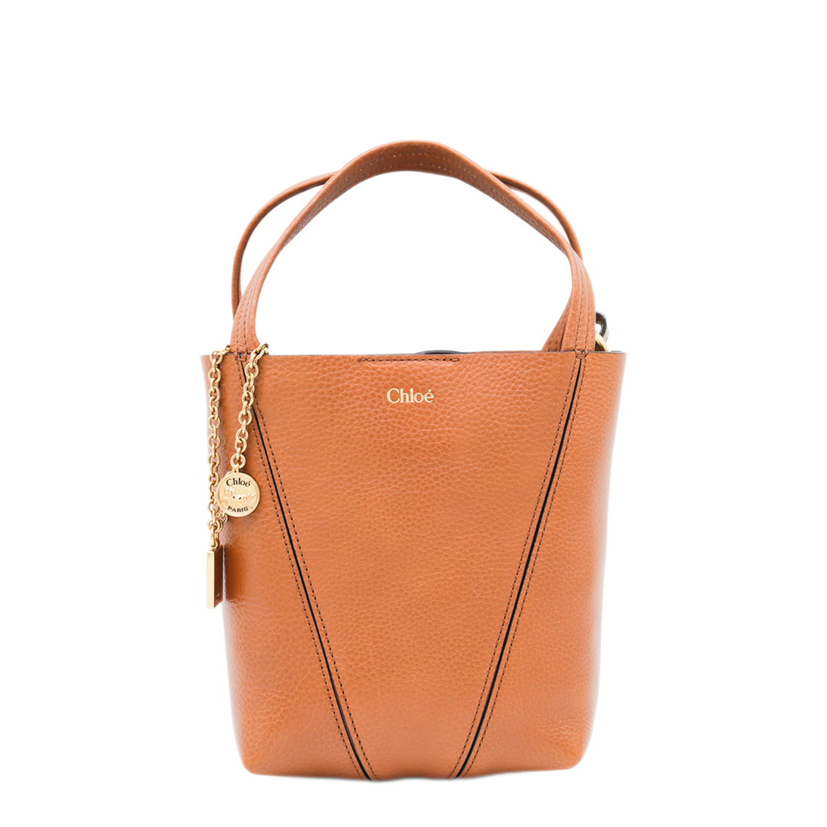 Spin Small Cowhide Tote - Clay Brown - Image 1