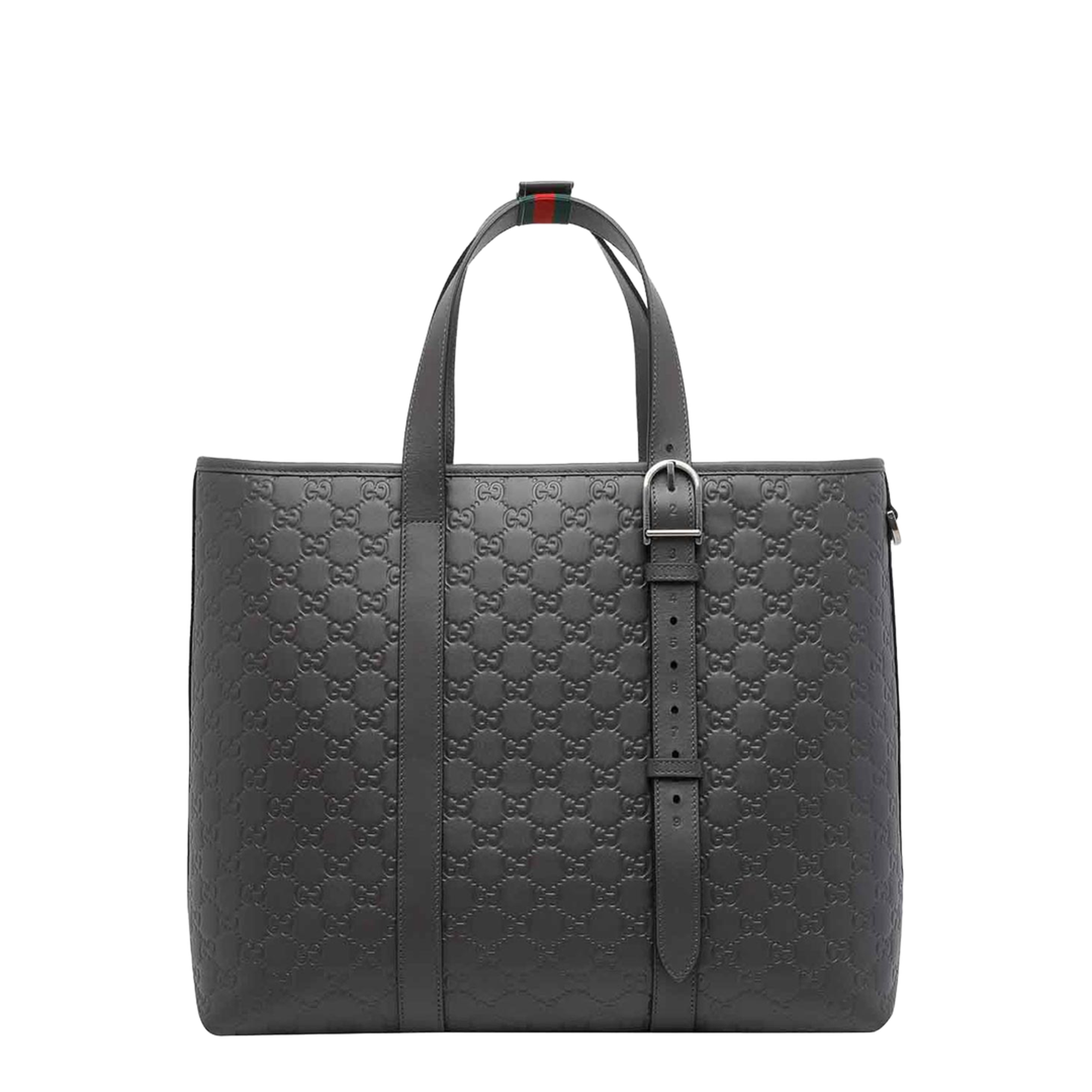 GG Emblem Large GG Supreme Tote Bag - Grey - Image 3