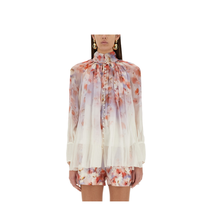 Crush Blouse With Floral Print - Image 1
