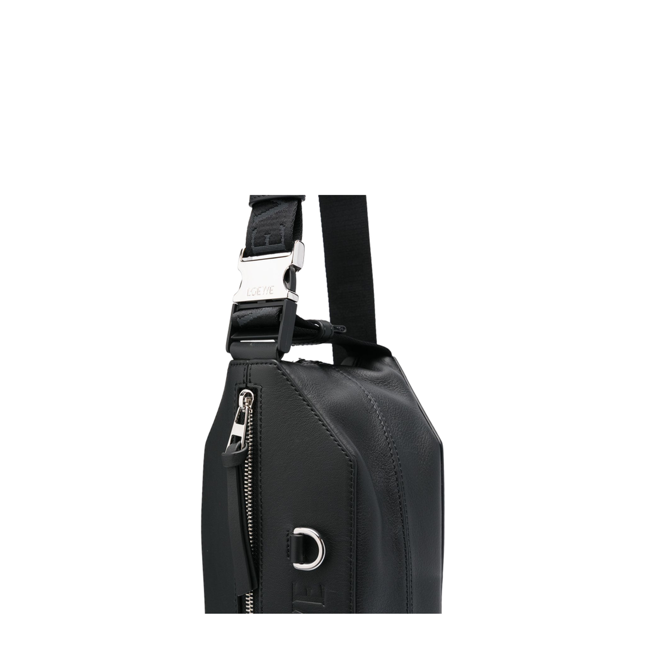 Convertible Leather Sling Bags - Black - Image 3