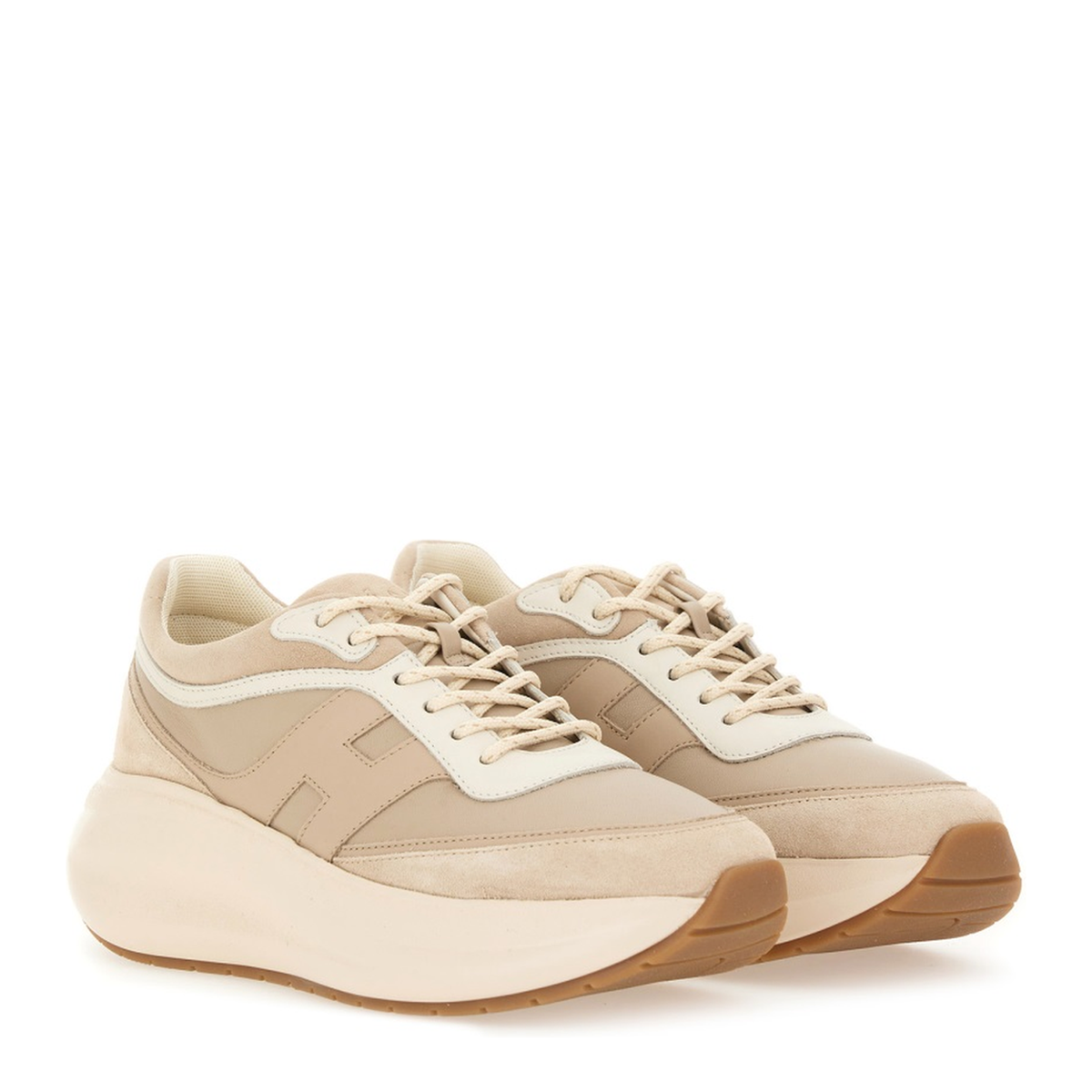 Beige Front Lace-Up Fastening - Image 2