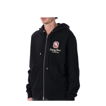 Zipped Cotton Hoodie Black - Image 3