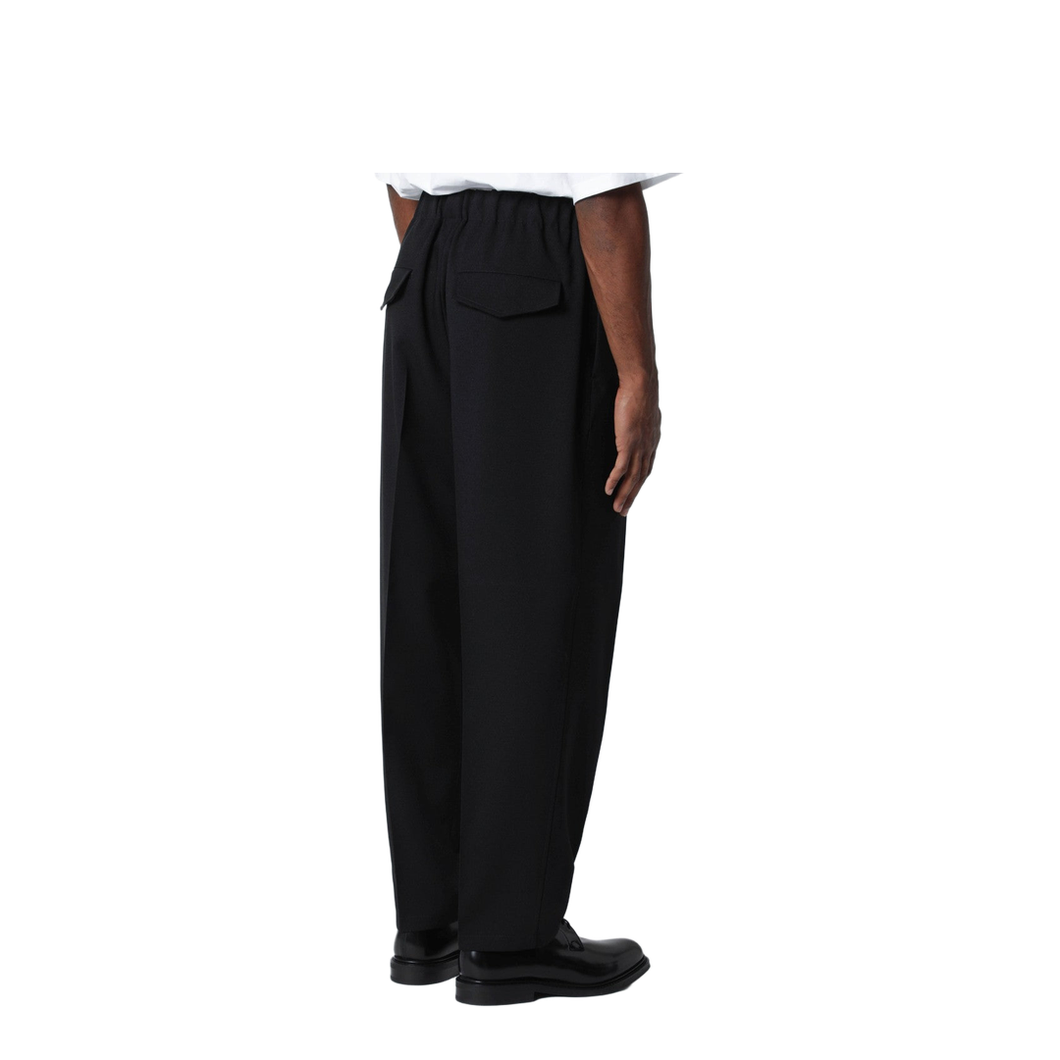 Black Technical Serge Trousers - Image 2