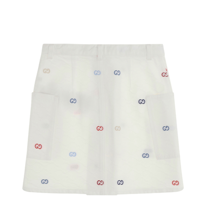 Cotton Denim Jacquard Skirt - Image 2
