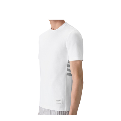 Short Sleeve Tee With Engineered 4 Bar Stripe In Classic Pique - Image 2