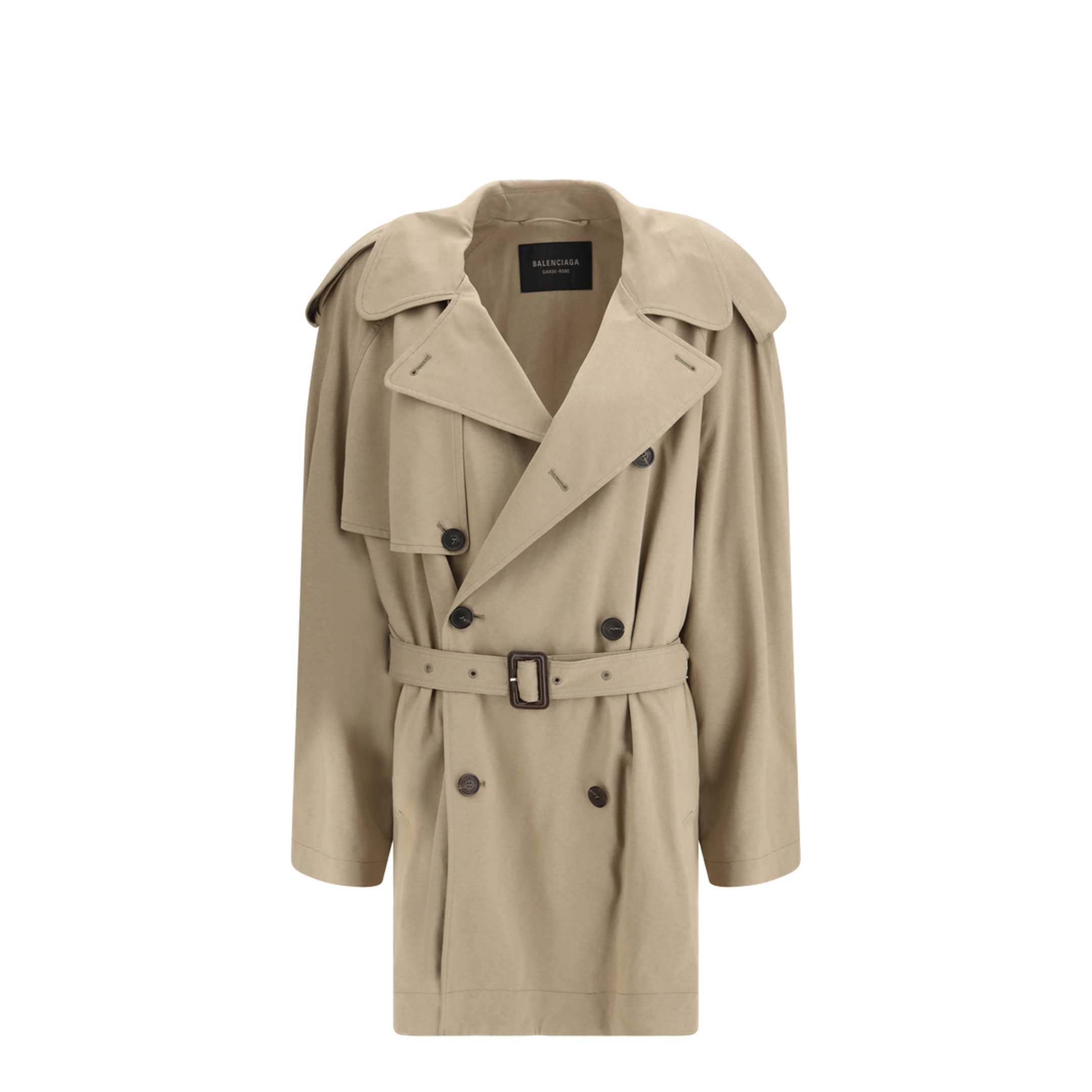 Belted Double-Breasted Trench Coat - Image 1