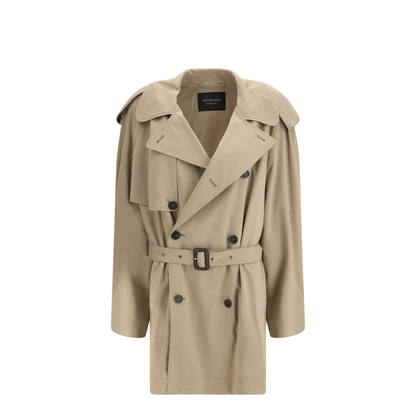 Belted Double-Breasted Trench Coat - Image 1