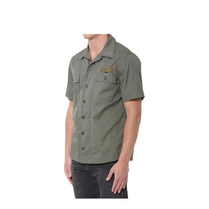 Military Green Cotton Shirt - Image 2